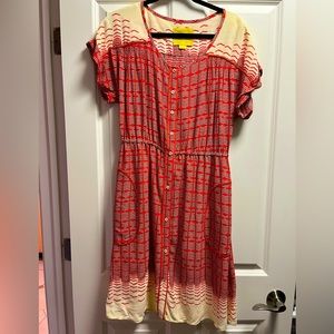 Anthro dress with pockets.